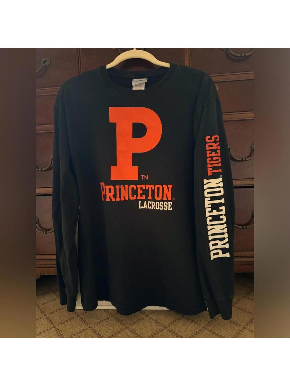 Vintage Princeton Tigers Lacrosse black long sleeved T-shirt L